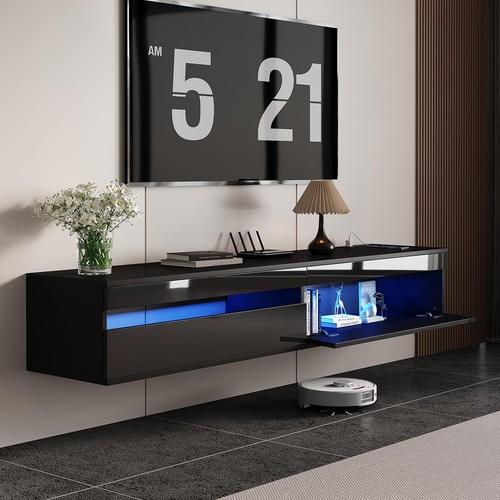 Black wall mounted - 71",